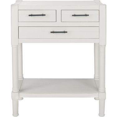 Filbert 3 Drawer Console Table in Distressed White