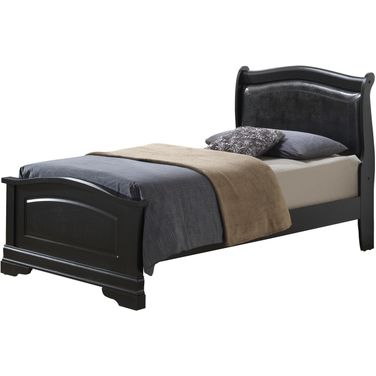 Glory Furniture G3150 Twin Low Profile Bed w/ PU Insert in Black
