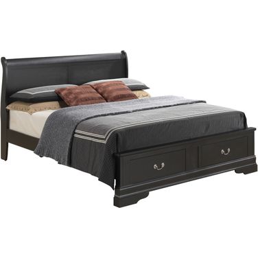 Glory Furniture G3150 King Low Profile Storage Bed in Black
