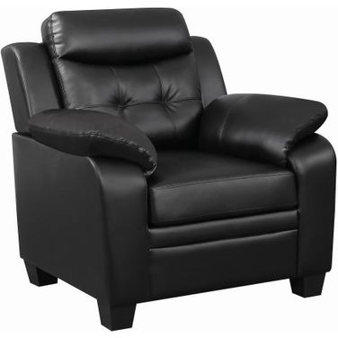 Finley Tufted Upholstered Chair Black