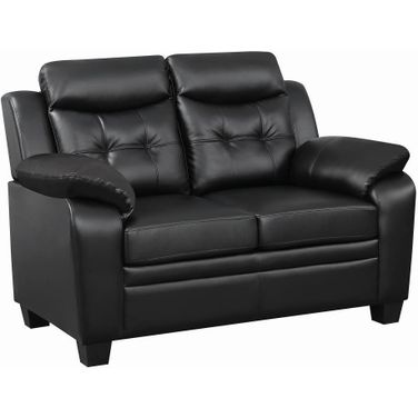 Finley Tufted Upholstered Loveseat Black