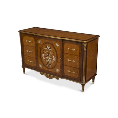 Finneas Dresser In Brown/Brass/Gold