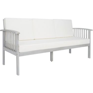 Finnick Outdoor Bench in Beige/Gray