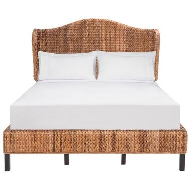 Finola Rattan Queen Bed in Espresso BED8002B-Q