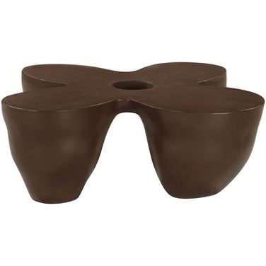 Fiore Concrete Coffee Table In Brown