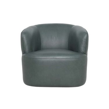 Fireside Swivel Club Chair In Deep Moss and Black