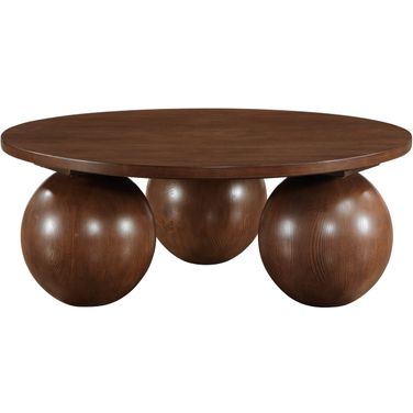 Fitch Oak Veneer Coffee Table In Brown and Walnut