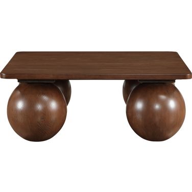 Fitch Oak Veneer Coffee Table In Brown and Walnut