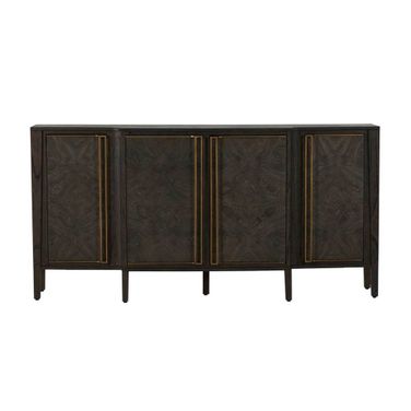 Fitzgerald Sideboard In Dark Grey and Stained Brass