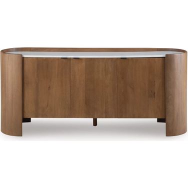 Fitzroy Accent Cabinet In White and Brown