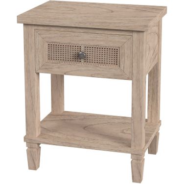 Flagstaff 20 Inch 1 Drawer Cane Nightstand In Natural