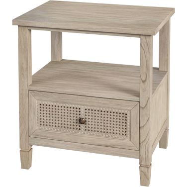 Flagstaff 25 Inch 1 Drawer Cane Nightstand In Natural