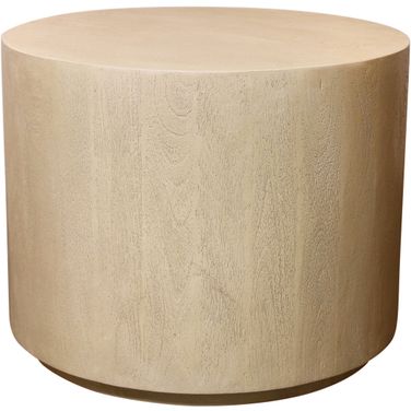 Flagstaff 20 Inch Round Side Table In Natural and Stone
