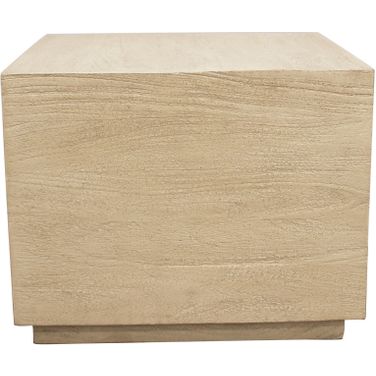 Flagstaff 20 Inch Square Side Table In Natural and Stone