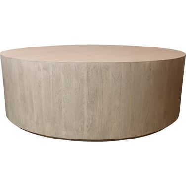 Flagstaff 48 Inch Round Cocktail Table In Natural and Stone