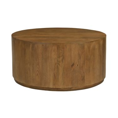 Flagstaff Round Cocktail Table In Spice Tan