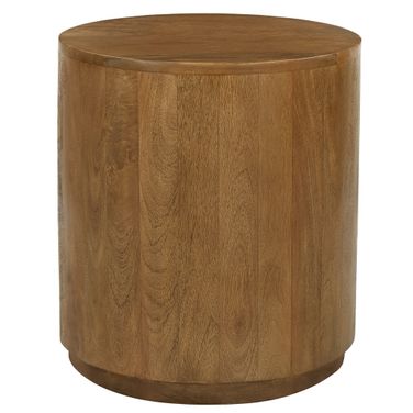 Flagstaff Round Side Table In Spice Tan