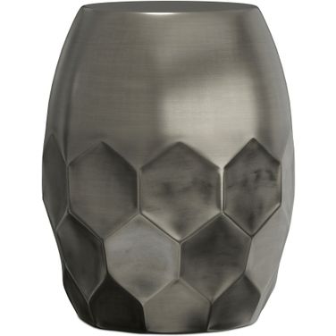 Flanigan Metal Accent Table In Antique Silver