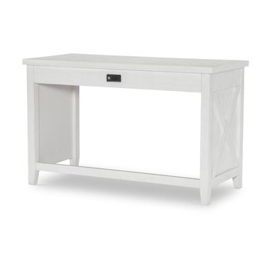 Flatiron 1 Drawer Vanity Desk In Aged White