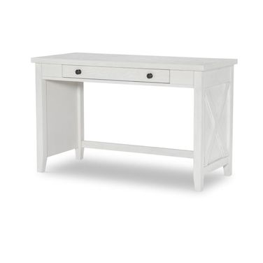 Flatiron 1 Drawer Vanity Desk In Aged White