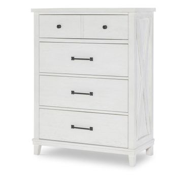 Flatiron 4 Drawer Chest In Aged White