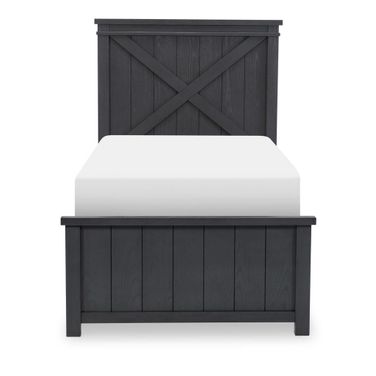 Flatiron Complete Twin Panel Bed In Midnight