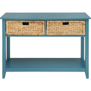 Flavius Teal 2 Drawer Console Table
