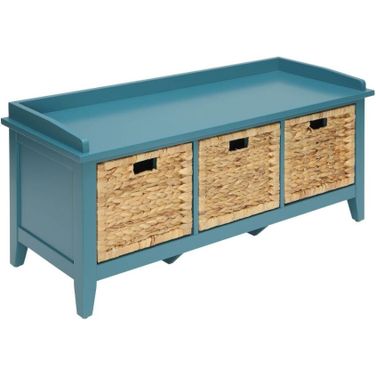 Flavius Teal Storage Bench