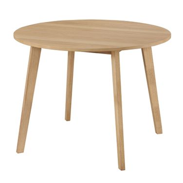 Flemming 39.5 Inch Round Dining Table In Natural Oak