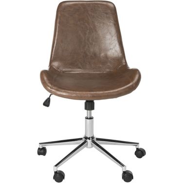 Fletcher Brown/Chrome Swivel Office Chair