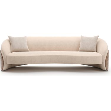 Fleur Wood Back Sofa In Cream