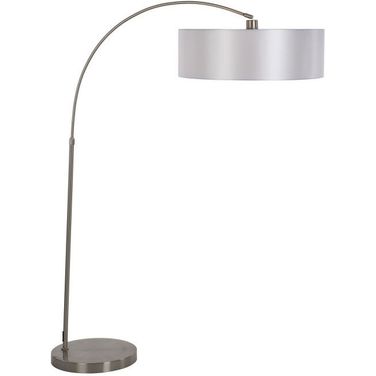 Floor Lamp Series 22-Inch One Light Incandescent In Satin and Pristine White