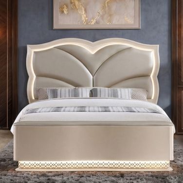 Flora King Bed In Gold