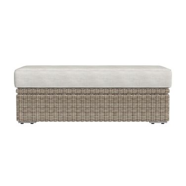 Flora Ottoman In Beige and Natural