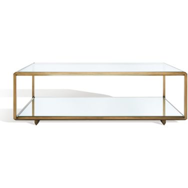 Florabella 48 Inch Mirrored Coffee Table In Bronze