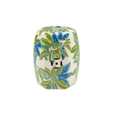 Floral Garden Seat In Cream and Green