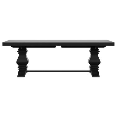 Florence 126 Inch Extension Dining Table In Distressed Black