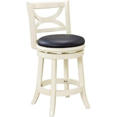 Florence 24 Inch Swivel Counter Stool In Distressed White