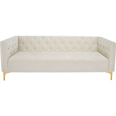 Florentino Tufted Sofa In Cream and Gold