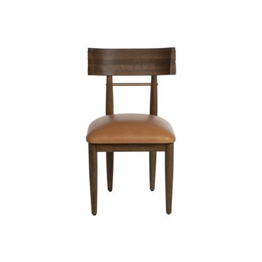 Florian Dining Chair Set of 2 In Chocolate and Tan
