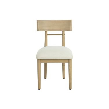 Florian Dining Chair Set of 2 In Light Oak and Geralt Linen