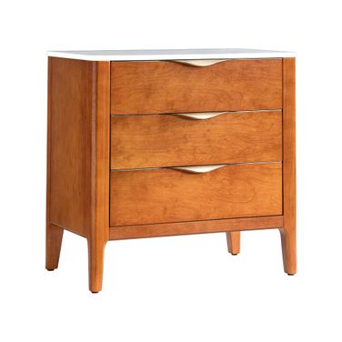 Floriana 3-Drawer Nightstand In Acorn