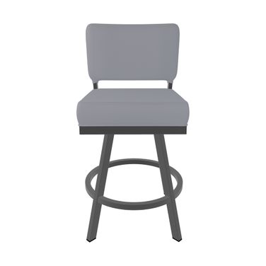 Florida 26 Inch Counter Height Swivel Stool In Firestone Grey and Charcoal Gray