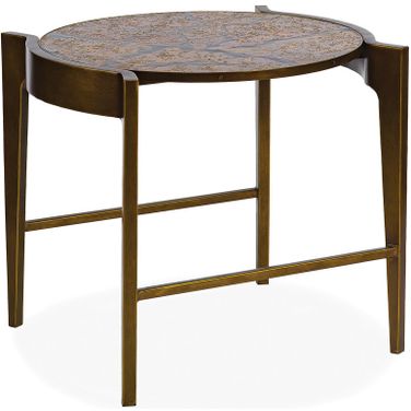 Flow Occasional Table In Antique Brass