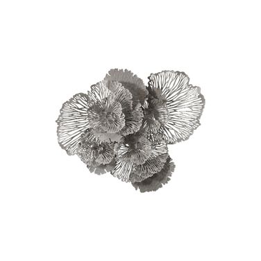 Flower Metal Large Wall Art In Gray