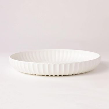 Flute Large Bowl In White