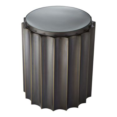 Fluted Column Table In Bronze
