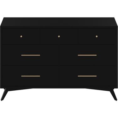 Flynn 7 Drawer Dresser In Black