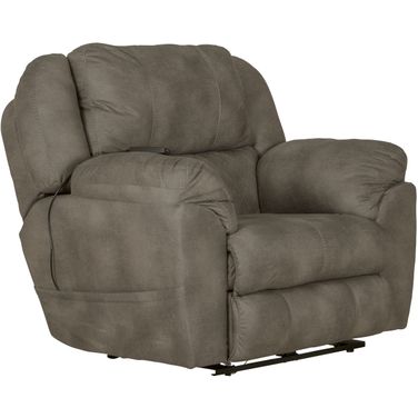 Flynn Power Lay Flat Recliner with Power Adjustable Headrest In Brown