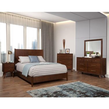 Flynn Walnut Panel Bedroom Set